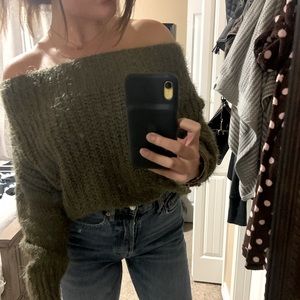 Off the shoulder sweater